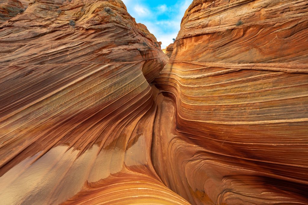The Wave in Arizona with unique rock formations and vibrant colors. The Wave in Arizona with unique rock formations and vibrant colors.